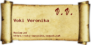 Voki Veronika névjegykártya